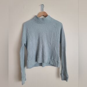 Women's The North Face Long Sleeve Mock Neck Chabot sz s light blue